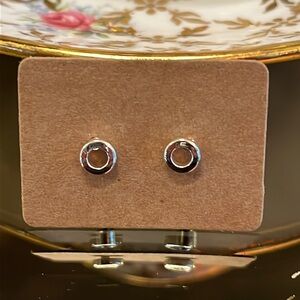 Open Circle Stud Earrings